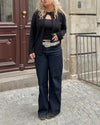 Oversized star jeans - White stars
