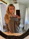 Elinor off shoulder knit - Grey