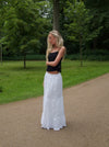 Cleotilde long skirt with embroidery - White