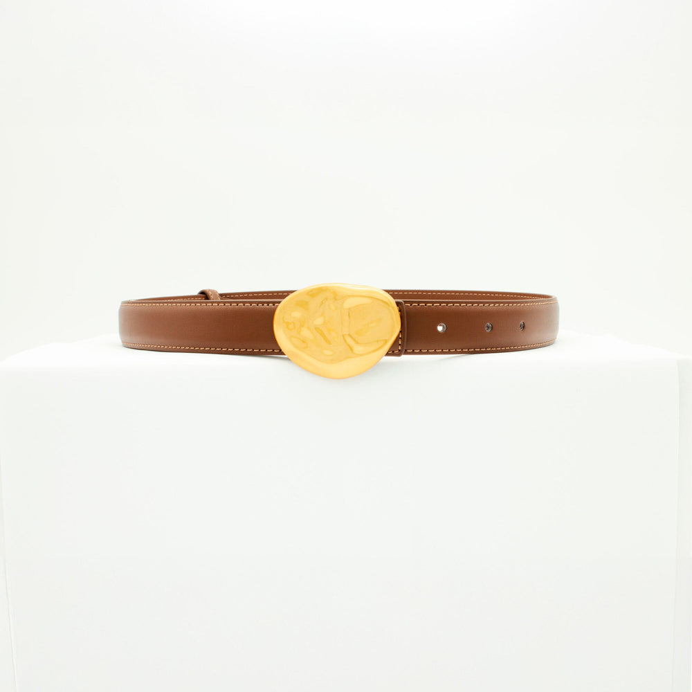 Refined belt - Brown/gold