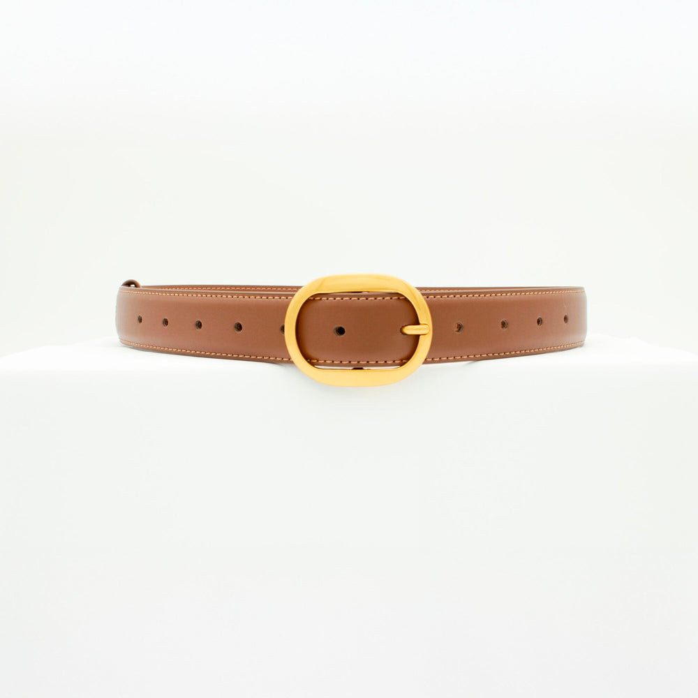 Classic belt - Brown/gold