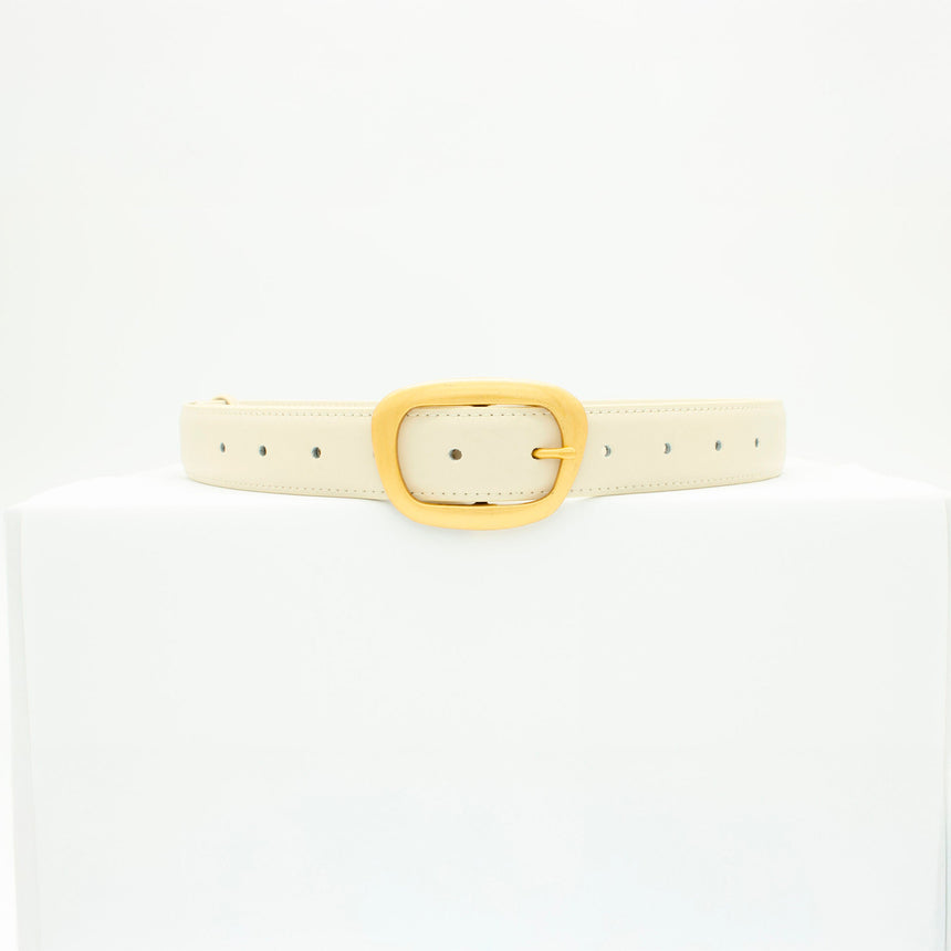 Heritage belt - White/gold