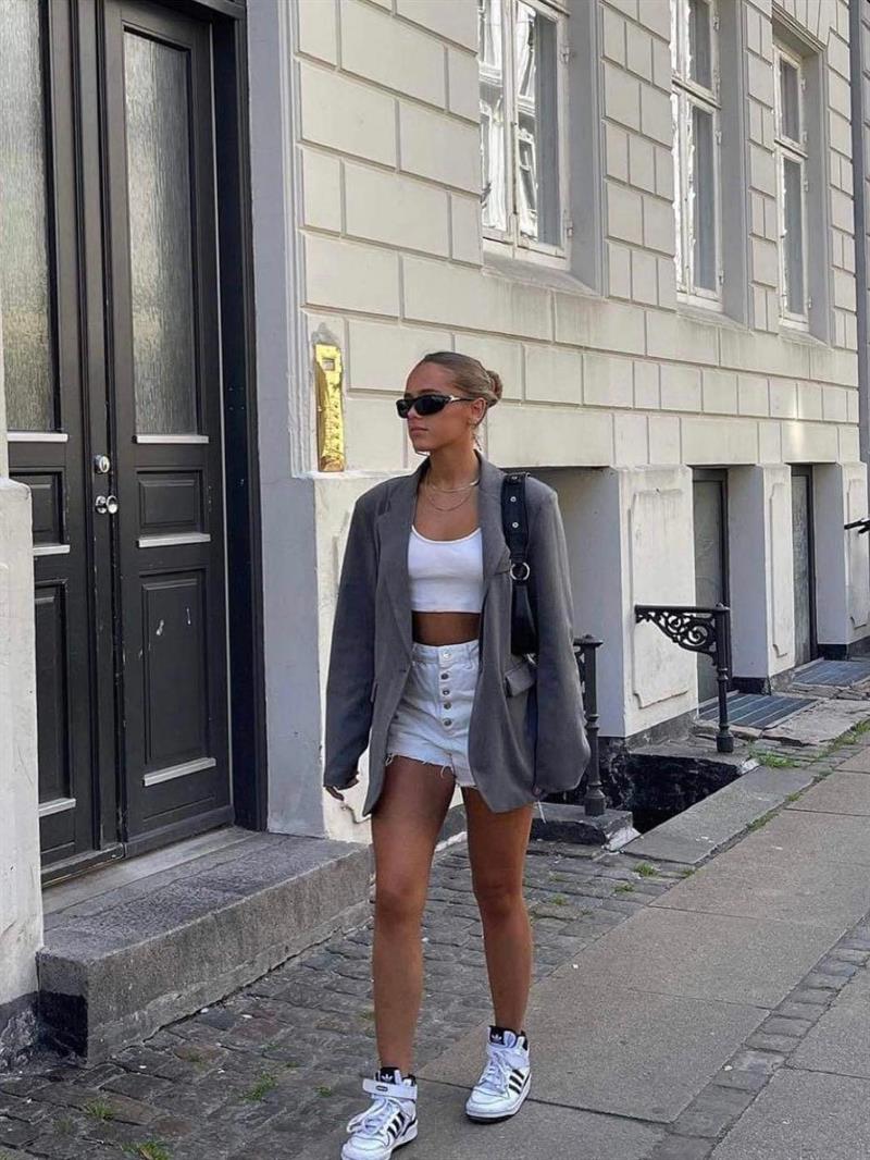 Premium - oversized blazer grey