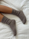 2-pack knitted socks - Beige/brown