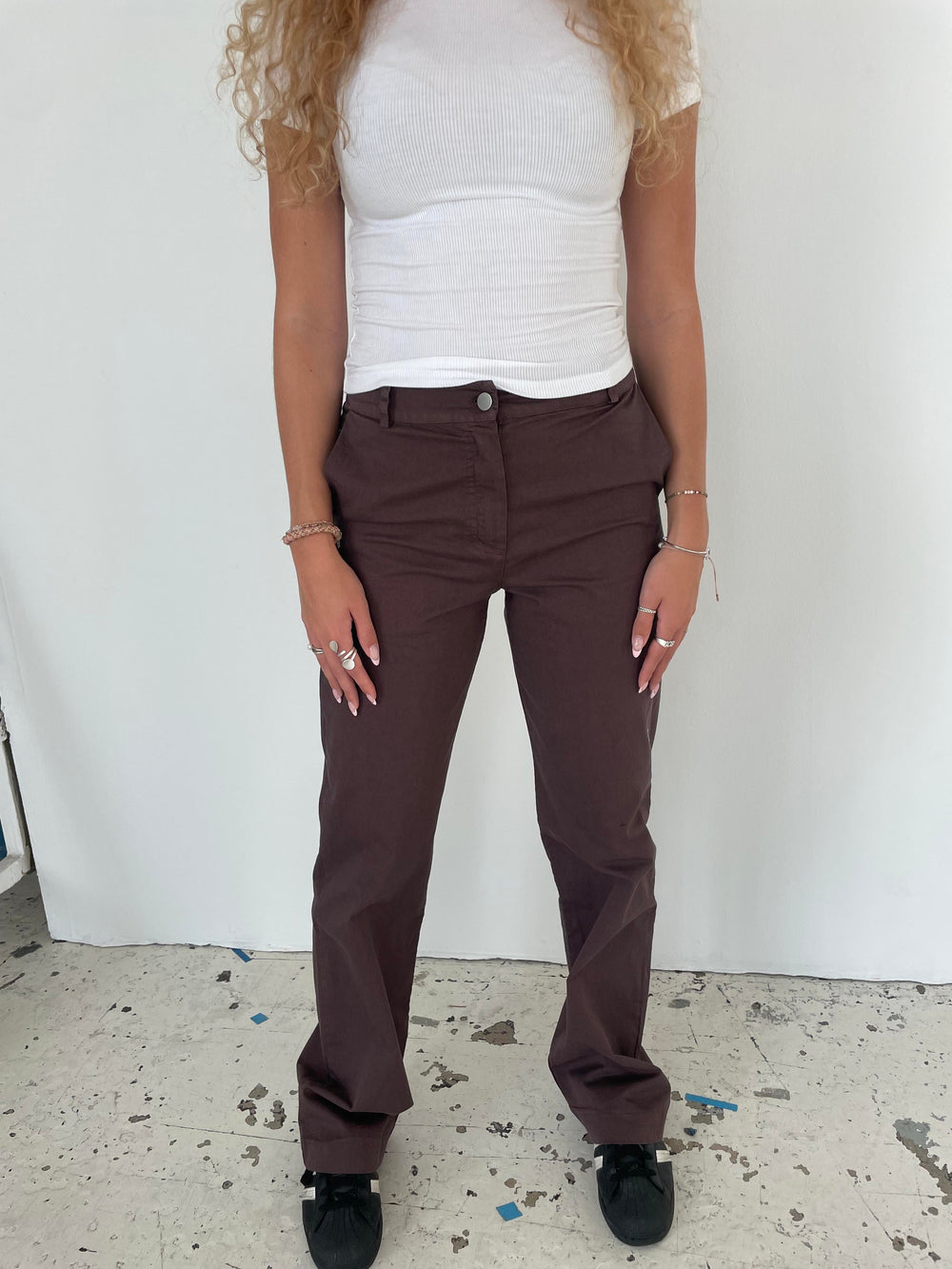 Willa canvas pants - Brown