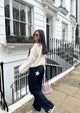 Oversized star jeans - White stars
