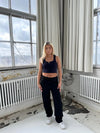 Matilde w linen pants - Black