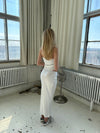Gabrielle satin skirt - white