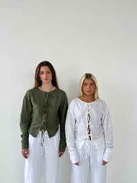 Angel linen blouse - khaki