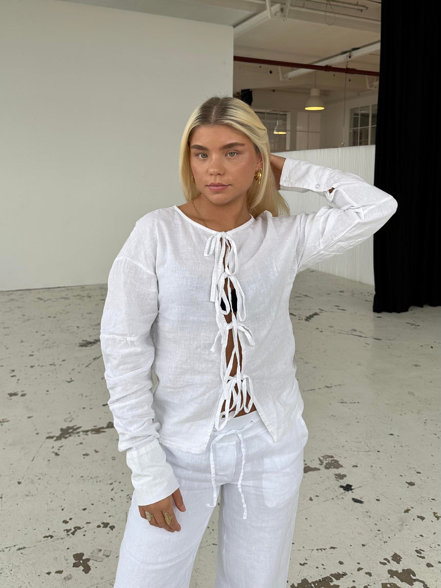 Angel linen shirt - white