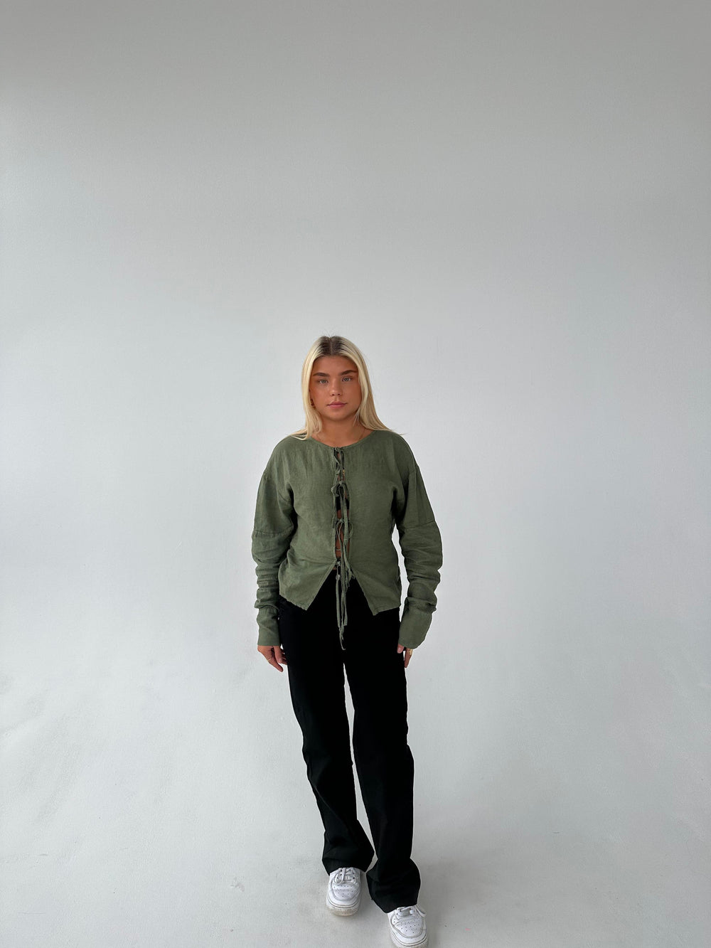 Angel linen blouse - khaki