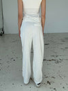 Lisette oversized suit pants in corduroy - Off-white