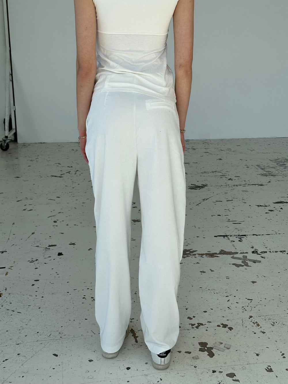 Lisette oversized suit pants in corduroy - Off-white
