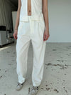 Lisette oversized suit pants in corduroy - Off-white