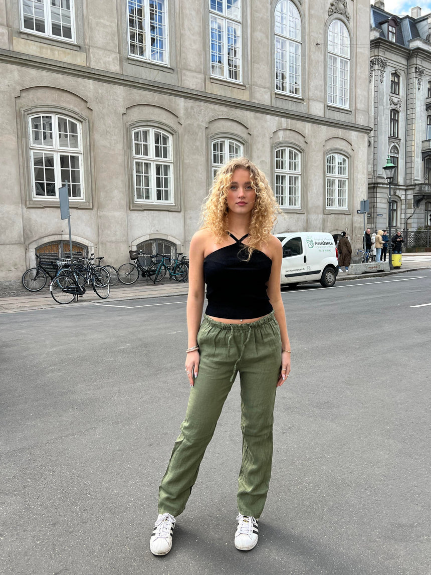 Gaia linen pants - Khaki