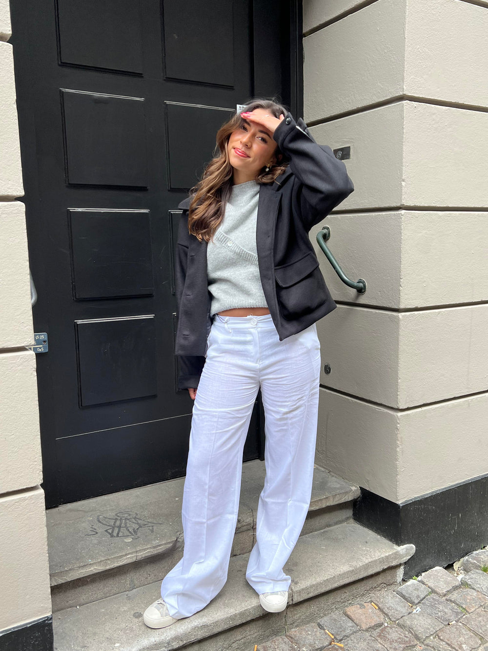 Keta suit pants in linen - White