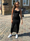 Ember embroidered dress - black