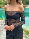 Pixi lace top - Black