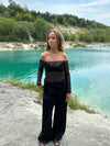 Pixi lace top - Black