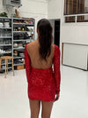 Calinda sequin dress - Red