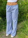 Adina low waisted pants with stripes - Blue
