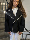 Adele stitching jacket - Black