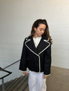 Adele stitching jacket - Black