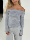 Alicia off-shoulder blouse - Grey