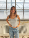 Ila rhinestone strap top - Grey