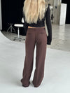 Britney low waisted suit pants - Brown