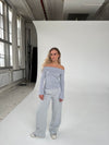 Alicia off-shoulder blouse - Grey