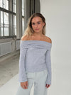 Alicia off-shoulder blouse - Grey
