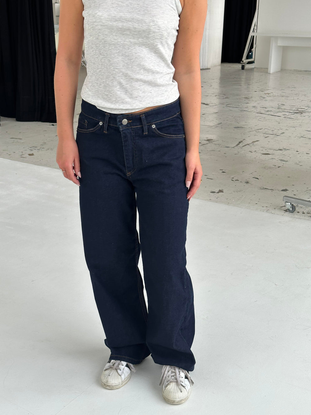 Oversized star jeans - Gold stars
