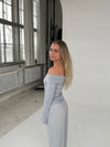 Alicia off-shoulder blouse - Grey