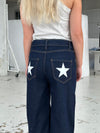 Oversized star jeans - White stars