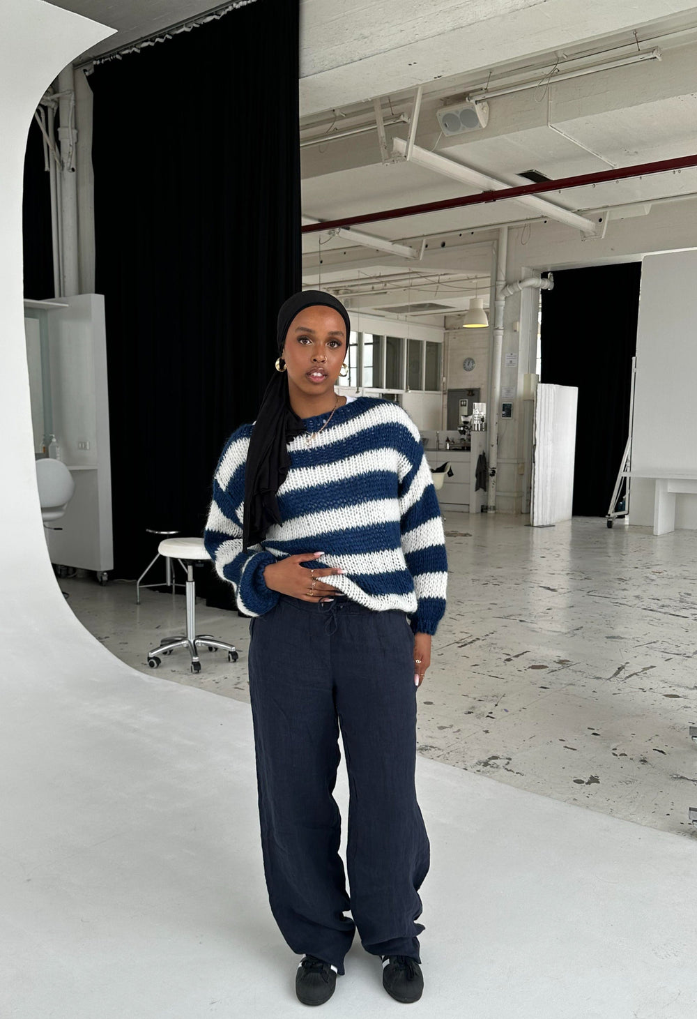Maluca linen pants - Navy