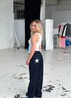 Oversized star jeans - White stars