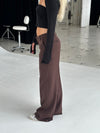Britney low waisted suit pants - Brown