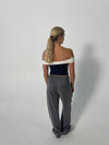 Maisy off shoulder top - Navy