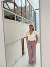 Herringbone pants - Pink