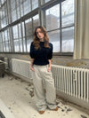 Donna oversized glitter pants - Light grey