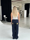 Oversized star jeans - Gold stars
