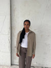 Zuri shirt with stripes - Khaki/beige