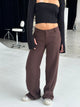 Britney low waisted suit pants - Brown