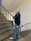 Adele stitching jacket - Navy