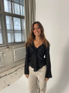Denisi satin blouse - Black