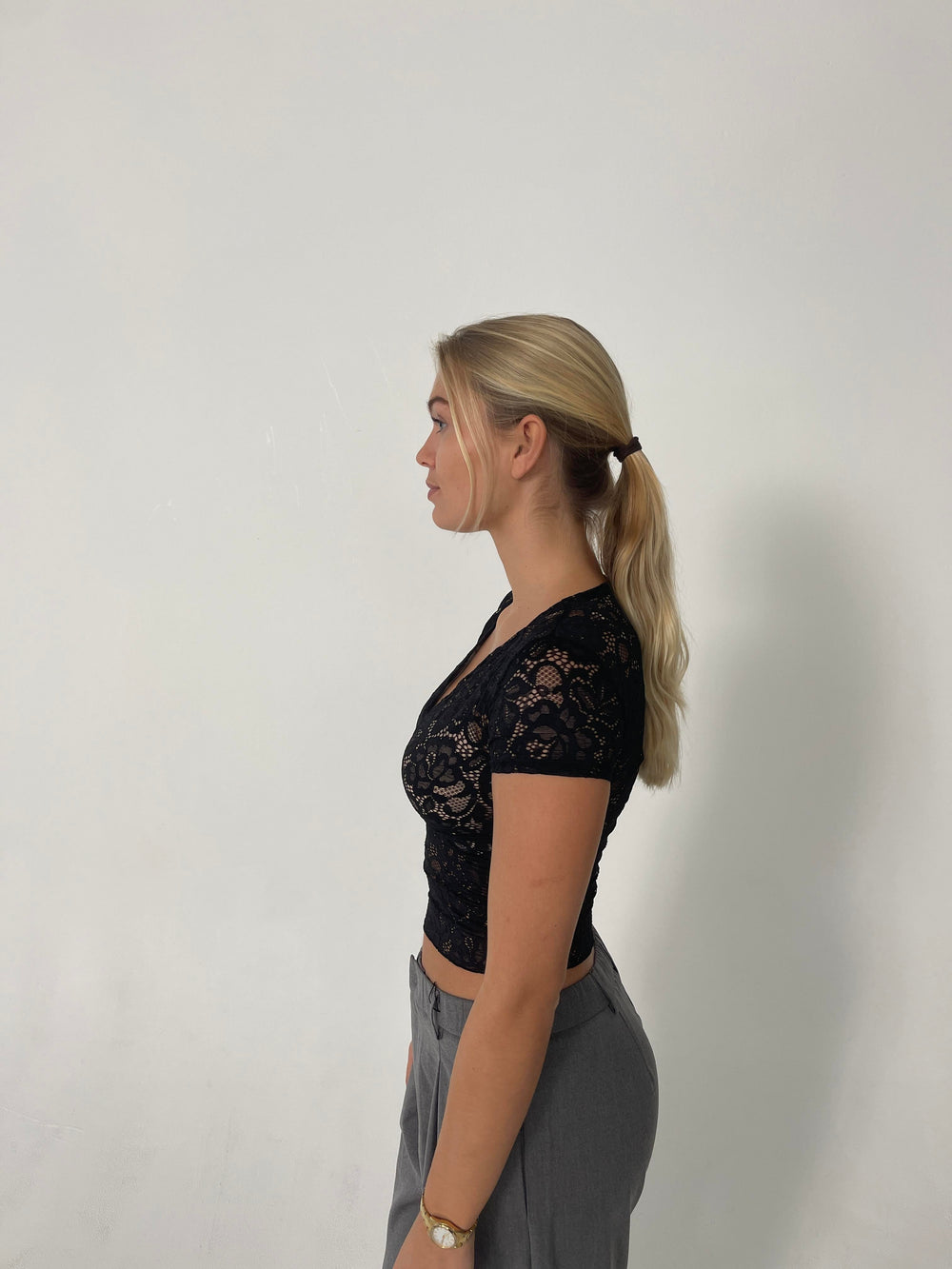 Bernadette lace top - Black