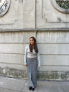 Mandalina striped denim skirt - Navy/white