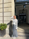 Mandalina striped denim skirt - Navy/white