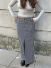 Mandalina striped denim skirt - Navy/white